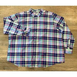 Polo Ralph Lauren Tartan Oxford Mens 3XB Plaid Long Sleeve Pony Nova Shirt